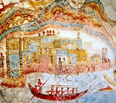 Akrotiri ship fresco
